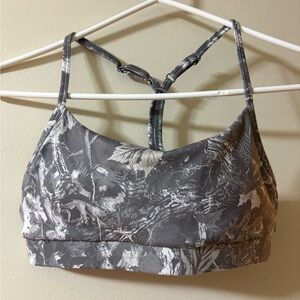 Gray Printed T-Back Bralette - Women Intimates